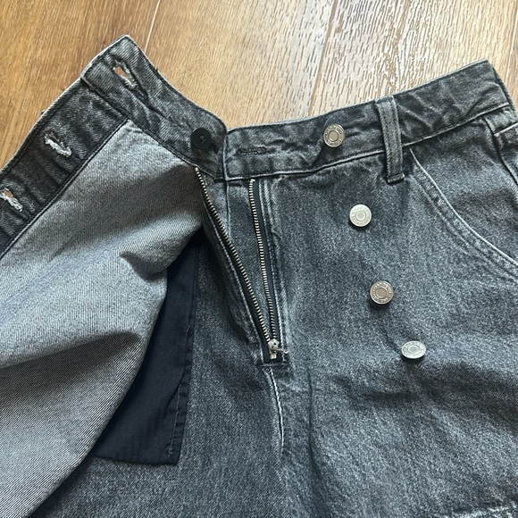 GAP Faded Black 100% Cotton Denim Skort - Picture 4 of 7